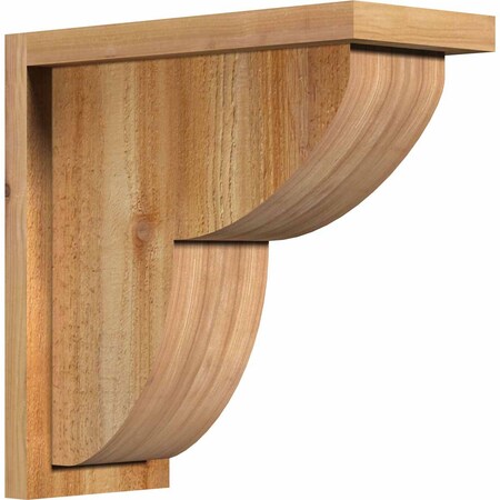 Crestline Rough Sawn Corbel W/Backplate, Western Red Cedar, 6W X 14D X 14H